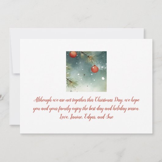 "Over de mijlen" Foto Kerst Kaart (Achterkant)