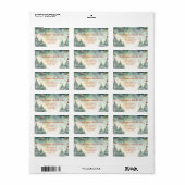 "Over de mijlen" Kerst retour adreslabels Etiket (Full Sheet)