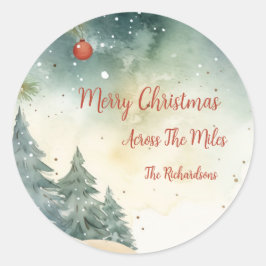 "Over de mijlen" Kerst stickers