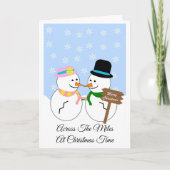 Over de mijlen Kerstmis Feestdagen Kaart (Voorkant)