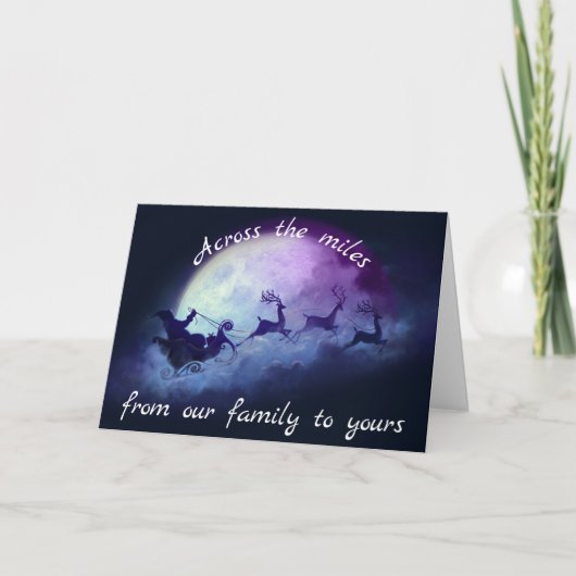 Over de mijlen Magische Kerst Feestdagen Kaart (Voorkant)