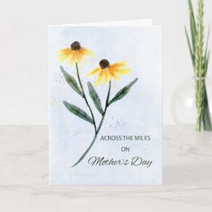 Over de mijlen op Moederdag Twee Cone Bloemen Kaart