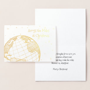 Over de Miles met kerst Folie Kaarten