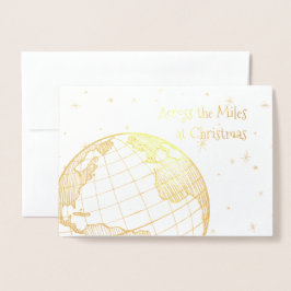 Over de Miles met kerst Folie Kaarten