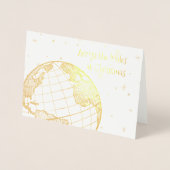 Over de Miles met kerst Folie Kaarten (Voorkant)