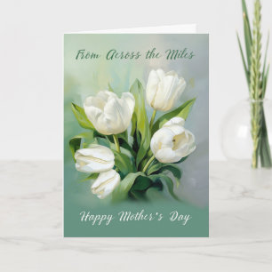 Over de Miles op Moederdag White Tulips Water Kaart