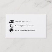 Over de Miles Visitekaartje (Achterkant)