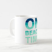 Over de Mok van de Beach Time Typografie (Voorkant links)
