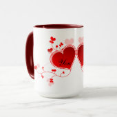 Over de mok van het afdrukhart (Voorkant links)