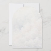 Over de Moon Arch Gold White Sky Baby shower Kaart (Achterkant)