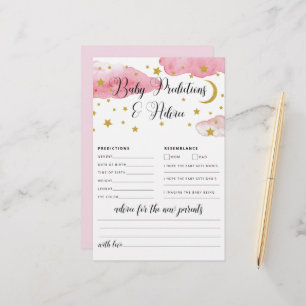 Over de Moon Baby Advice and Predication Card