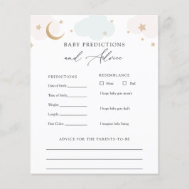 Over de Moon Baby Advice and Predication Card