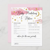 Over de Moon Baby Advice and Predication Card (Voorkant / Achterkant)