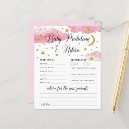 Over de Moon Baby Advice and Predication Card