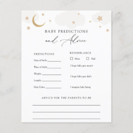 Over de Moon Baby Advice and Predication Card