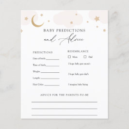 Over de Moon Baby Advice and Predication Card