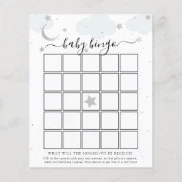 Over de Moon Baby Bingo Game Card