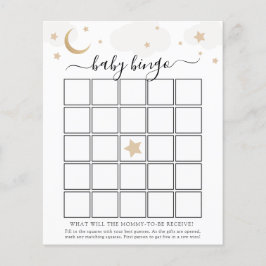 Over de Moon Baby Bingo Game Card