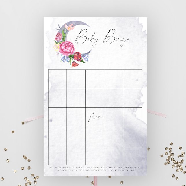 Over de Moon Baby Bingo spel (Creator heeft geüpload)