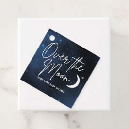 Over de Moon Baby shower Party Bedankjes Labels