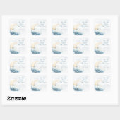 Over de Moon Baby shower Square Sticker (Vel)