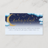 Over de Moon Blue Boy Baby shower Behuizing Kaart (Voorkant)