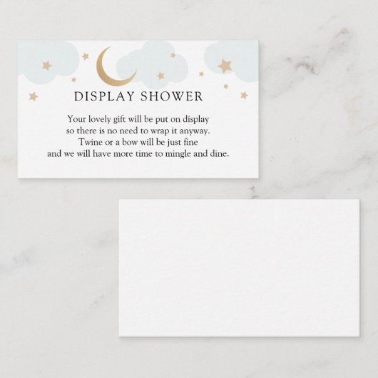 Over de Moon Blue Display Douche Behuizing Kaart (Voorkant / Achterkant)