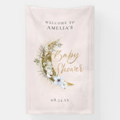Over de Moon Boho Gold Dust & Clouds Banner (Verticaal)