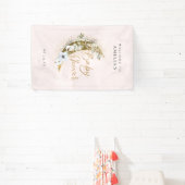 Over de Moon Boho Gold Dust & Clouds Banner (Insitu)