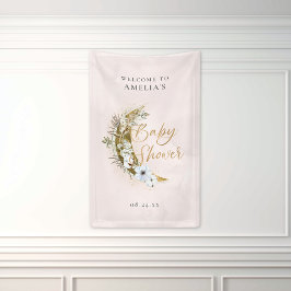 Over de Moon Boho Gold Dust & Clouds Banner