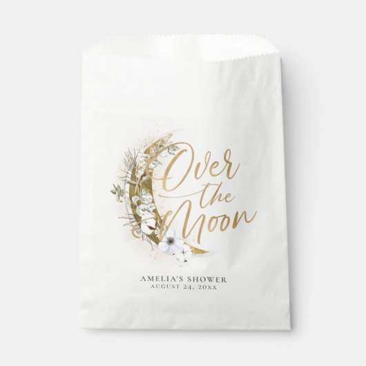 Over de Moon Boho Gold Dust & Clouds Bedankzakje (Voorkant)