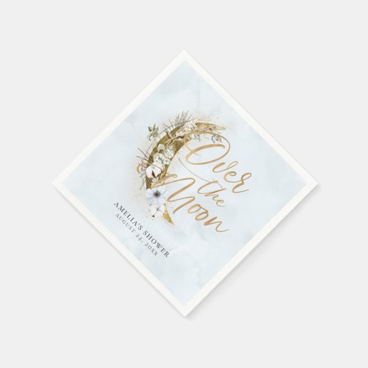 Over de Moon Boho Gold Dust & Clouds Napkins Servet (Hoek)