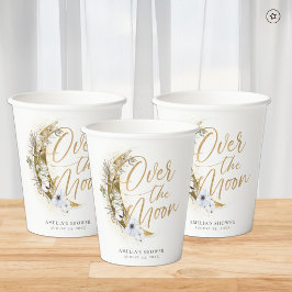 Over de Moon Boho Gold Dust & Clouds Papieren Bekers