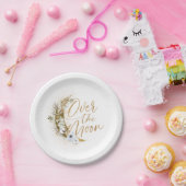 Over de Moon Boho Gold Dust & Clouds Papieren Bordje (Feest)