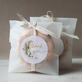 Over de Moon Boho Gold Dust & Clouds Ronde Sticker