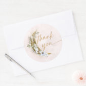 Over de Moon Boho Gold Dust & Clouds Ronde Sticker (Envelop)