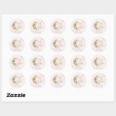 Over de Moon Boho Gold Dust & Clouds Ronde Sticker (Vel)