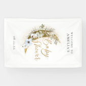 Over de Moon Boho Gold Dust & Clouds Spandoek (Horizontaal)