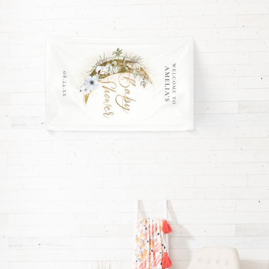 Over de Moon Boho Gold Dust & Clouds Spandoek (Insitu)