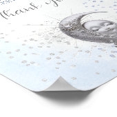 Over de Moon Boy Baby shower Luier Raffle Teken Poster (Hoek)