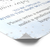 Over de Moon Boy Baby shower Time Capsule Sign Poster (Hoek)