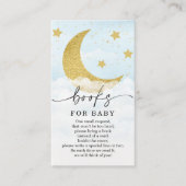 Over de Moon Boy Book Request Baby shower Card Informatiekaartje (Voorkant)