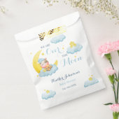 Over de Moon Boy Koe Baby shower Bedankzakje (Gezegeld)
