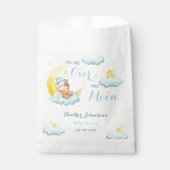 Over de Moon Boy Koe Baby shower Bedankzakje (Voorkant)