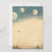 Over de Moon Celestial Baby shower Stars Space Kaart (Achterkant)