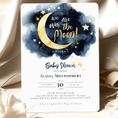 Over de Moon Celestial Baby shower Stars Space Kaart