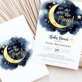 Over de Moon Celestial Baby shower Stars Space Kaart