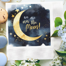 Over de Moon Celestial Baby shower Stars Space Servet