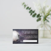 Over de moon Diaper Raffle Informatiekaartje (Staand voorkant)