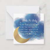 Over de moon Diaper Raffle Notitiekaartje (Voorkant)